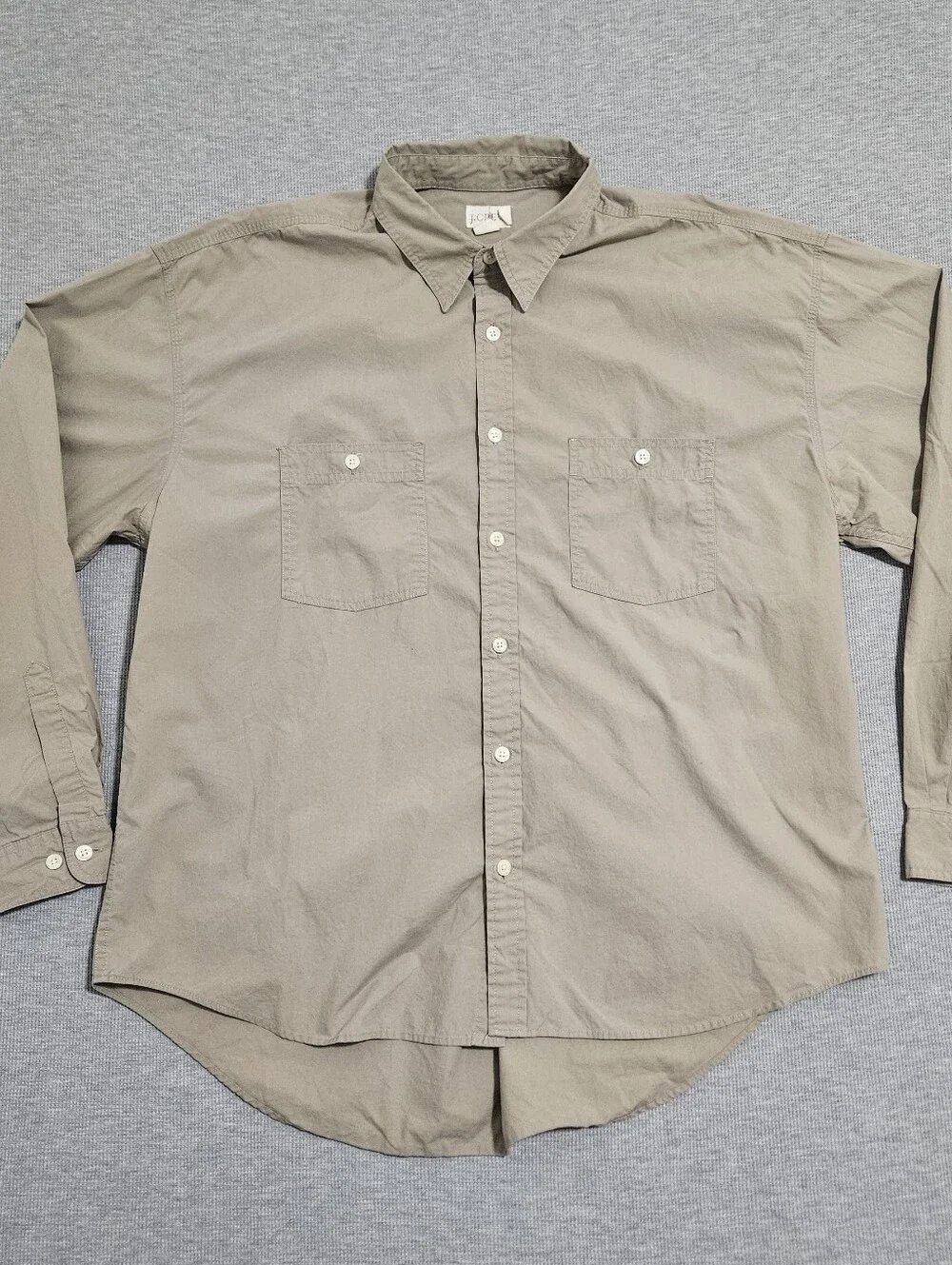 vintage J.Crew red oarman tan button up shirt mens xl